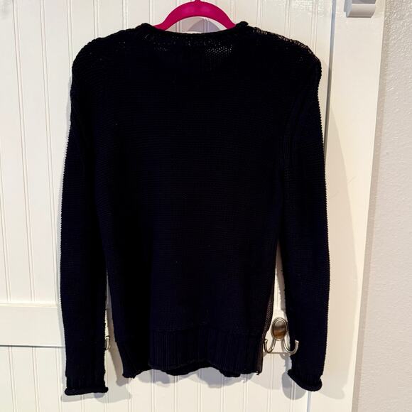 Narcisco Rodriguez For Design Nation XS Metallic Silver and Black Sweater - Picture 2 of 9